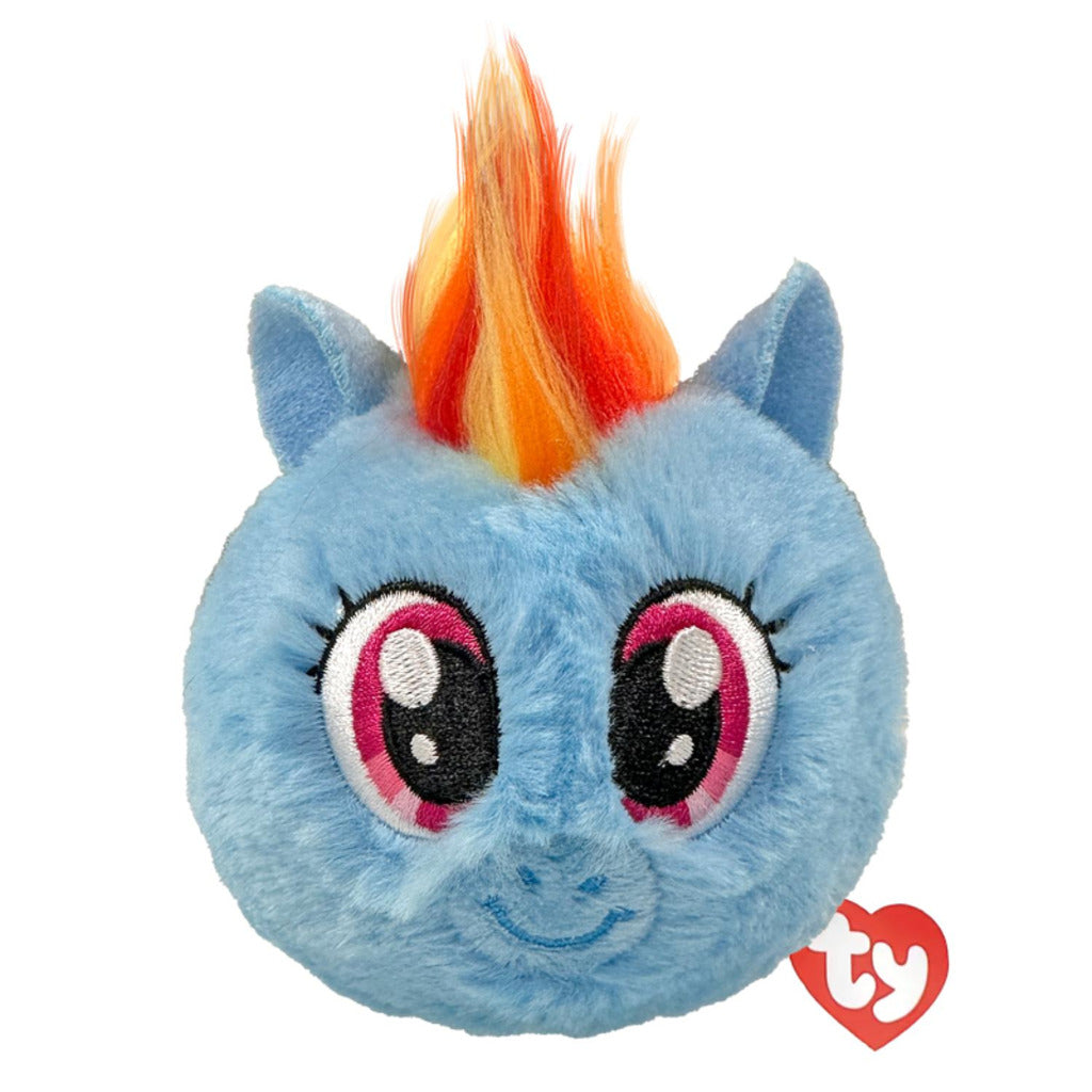 Rainbow Dash Ty Beanie Bouncer collectible plush toy photographed front-on on a plain white background