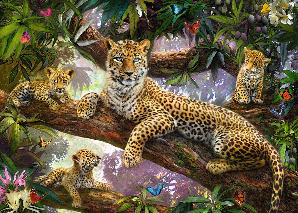 Ravensburger 1000pc - Leopard Family Puzzle