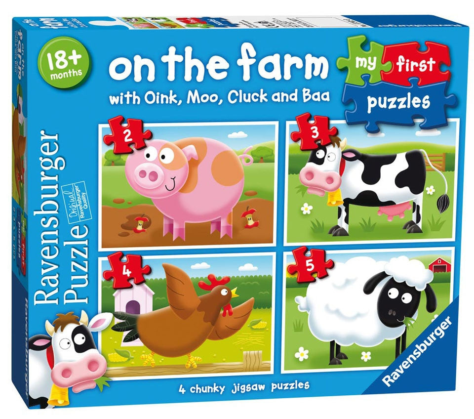 Ravensburger - On the Farm My First Puzzle 2 3 4 5pc