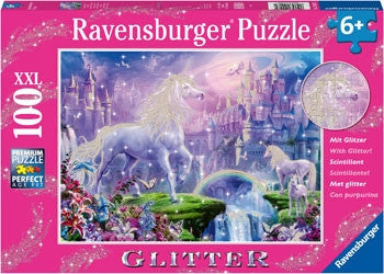 Ravensburger 100pc - Unicorn Kingdom Glitter Puzzle