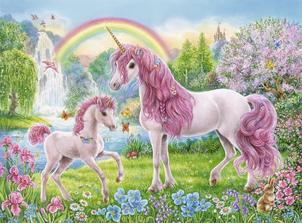 Ravensburger 100pc - Magical Unicorns Puzzle + Colouring Book