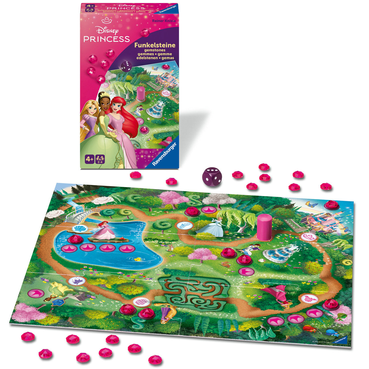 Ravensburger - Disney Princess Gemstones Bring-Along Game