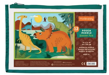 Mudpuppy 12 Piece Pouch Puzzle - Dinosaur Park