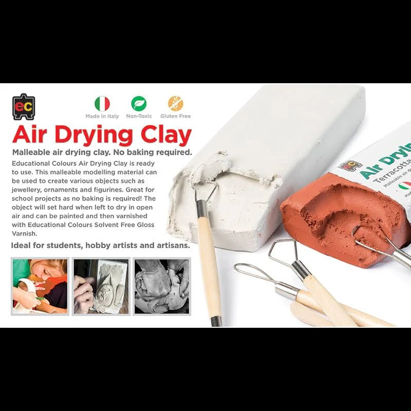 Educational Colours - Air Drying Clay 1kg Terracotta