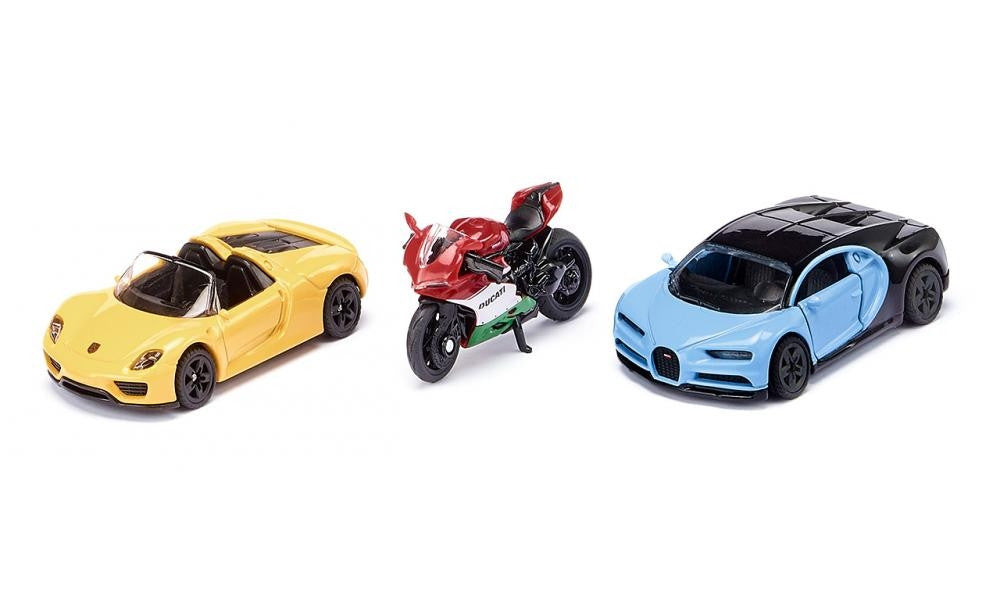 Siku - 6313 - Sports Cars & Motorbike Gift Set
