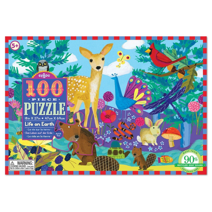 eeBoo 100pc - Life on Earth Puzzle