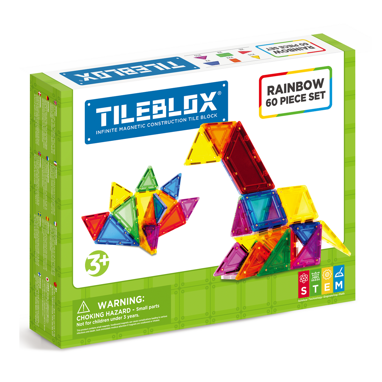 Magformers TILEBLOX - Rainbow 60pc Set