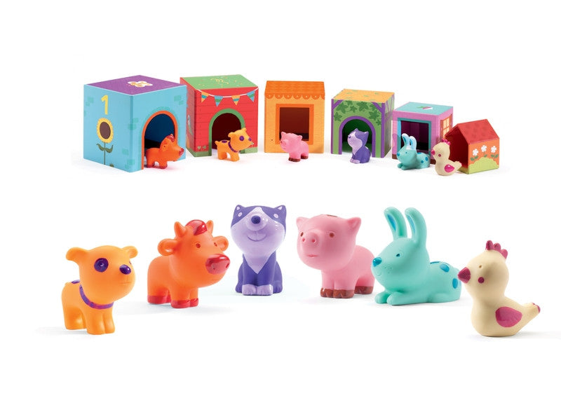 Djeco - Blocks: Topani Farm with Animals