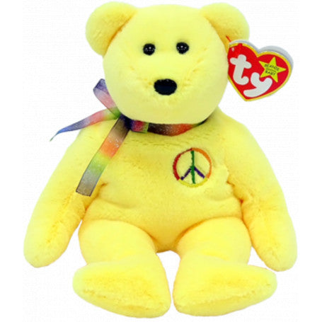 TY Original Beanie Babies - Peace II the Yellow Bear
