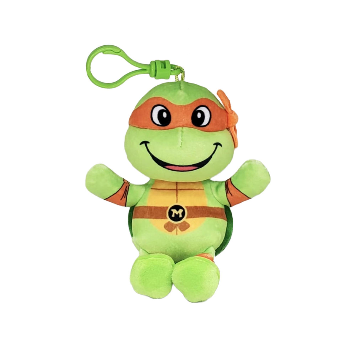 Ty Beanie Babies Clip Michelangelo Teenage Mutant Ninja Turtle - 8.5cm Soft Plush Clip