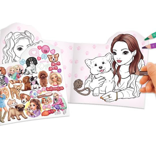 TOPModel - Doggy Shaped Colouring Book