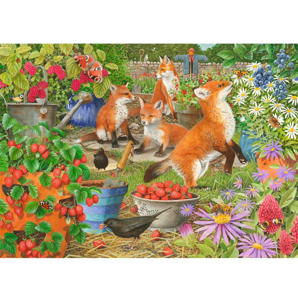 Holdson 1000pc - Garden Visitors Foxes in the Veggie Patch  Puzzle