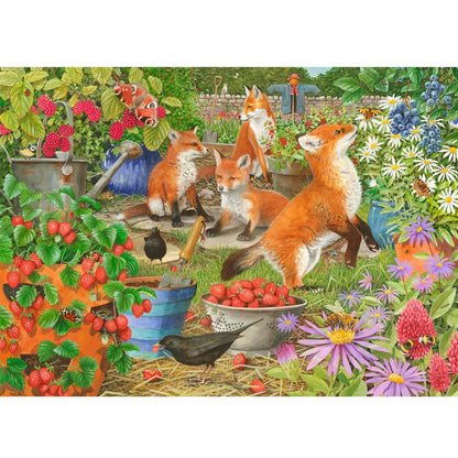 Holdson 1000pc - Garden Visitors Foxes in the Veggie Patch  Puzzle