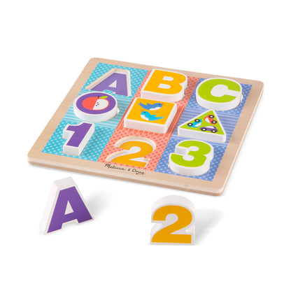 Melissa & Doug - First Play - Wooden ABC-123 Chunky Puzzle