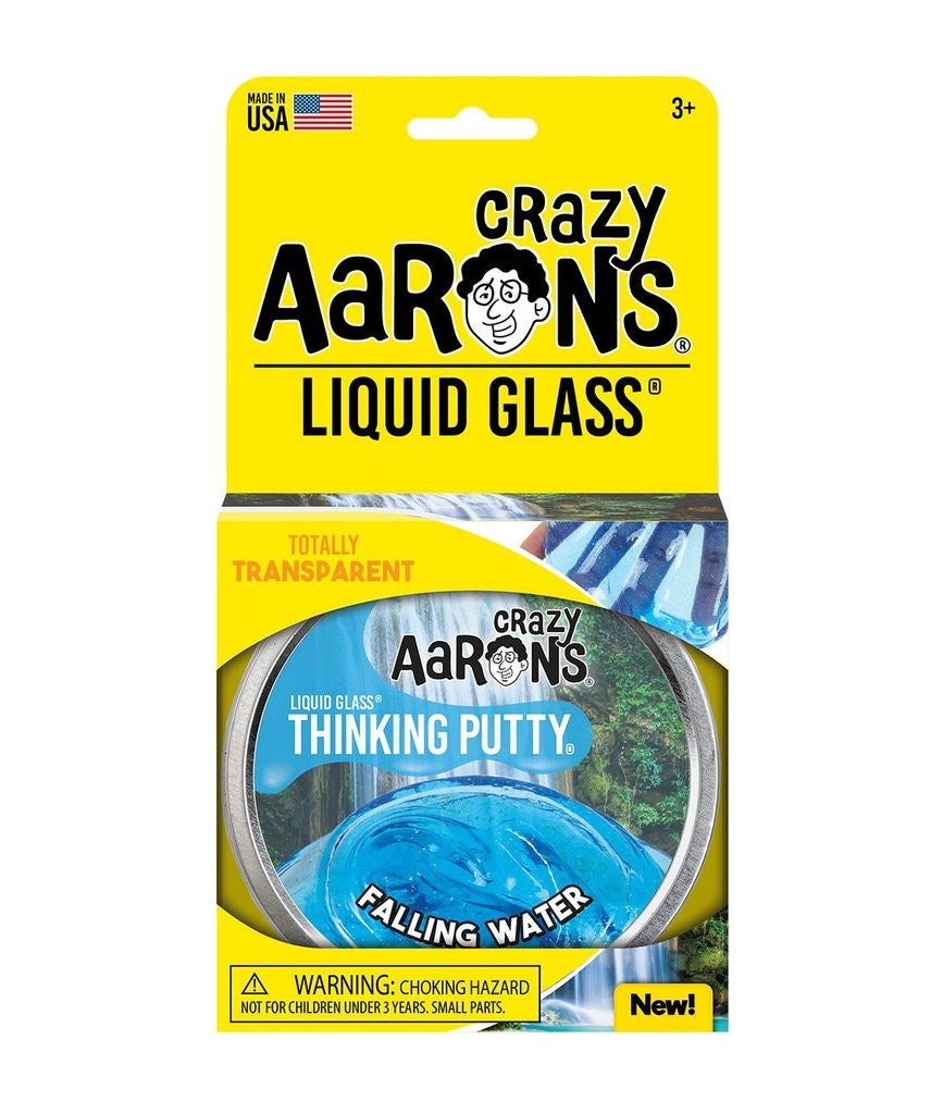Crazy Aaron's Thinking Putty - Liquid Glass -  Falling Water 4" Tin