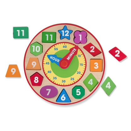 Melissa & Doug - Wooden Shape Sorting Clock