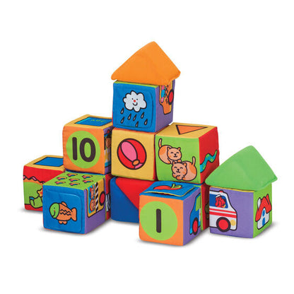 Melissa & Doug - K's Kids - Match & Build Soft Blocks