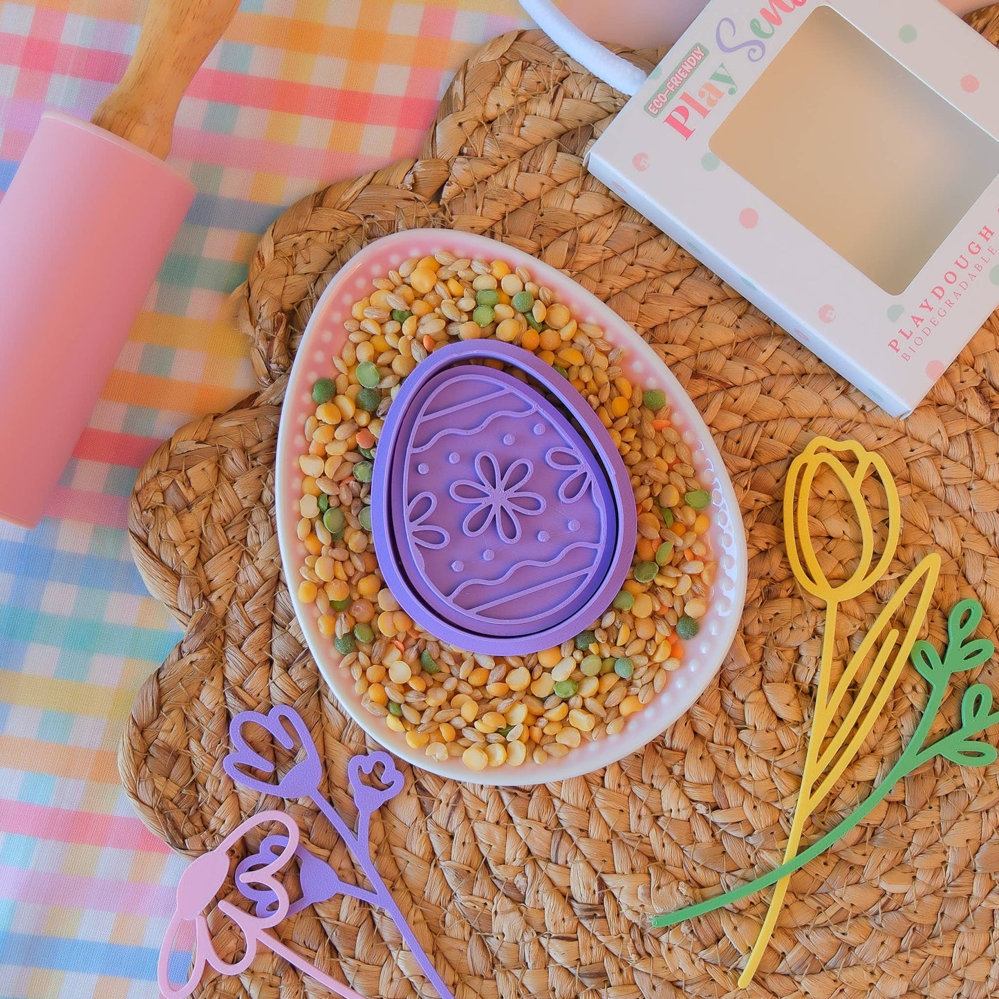 Play Sense - Eco Playdough Stamp | Easter Collection | Easter Egg