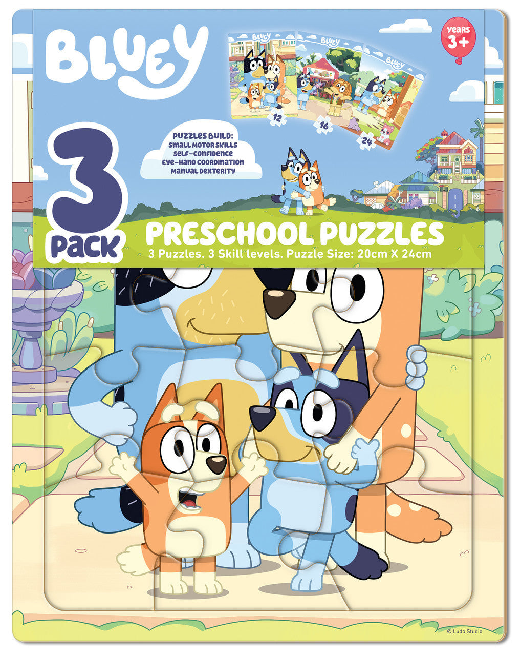 Bluey Preschool Puzzles - 3 Pack