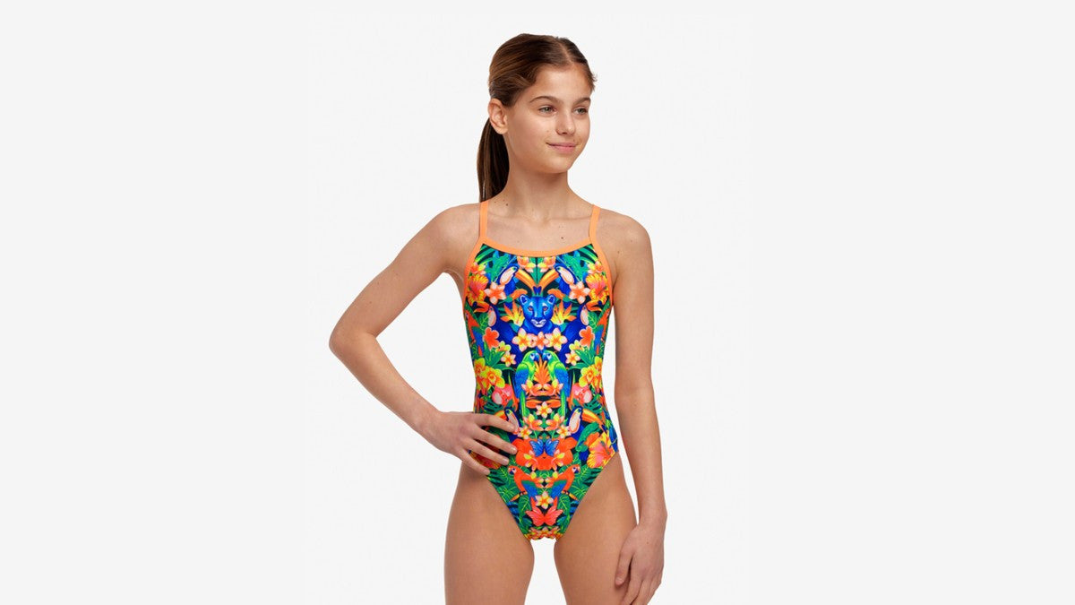 Funkita - Girls Single Strap One Piece Swimmers - Jungle Town