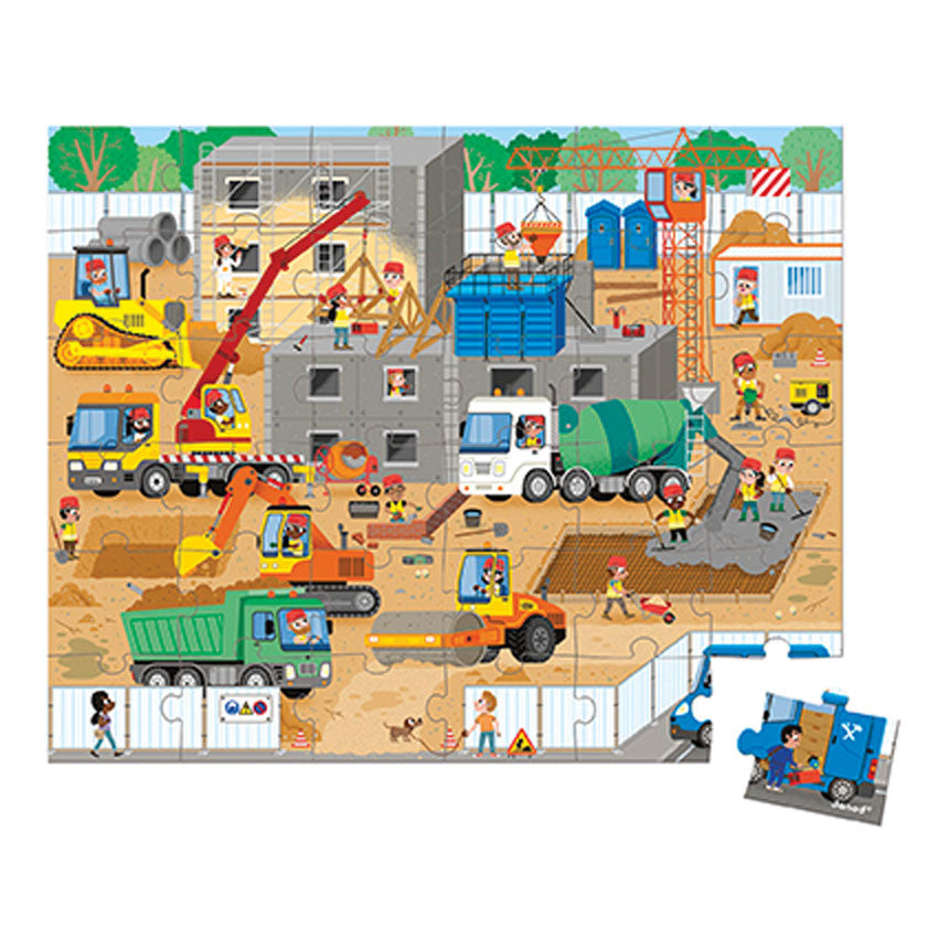Janod - Construction Site Puzzle - 36pc