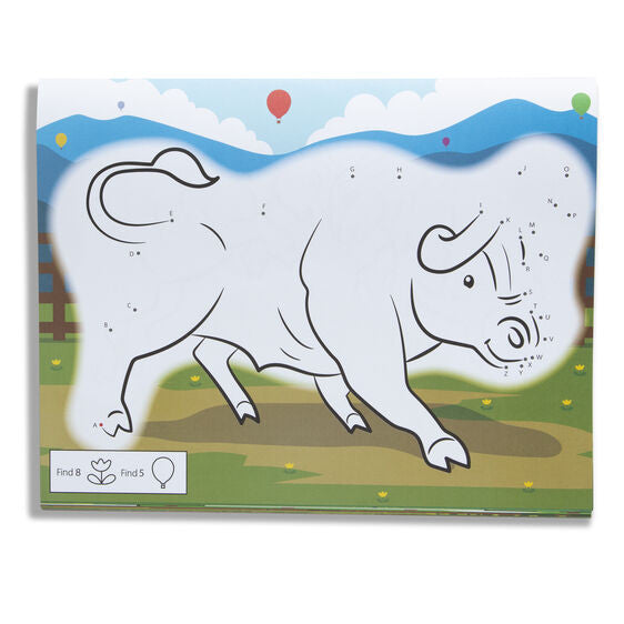 Melissa & Doug - ABC Dot-to-Dot Coloring Pad - Farm