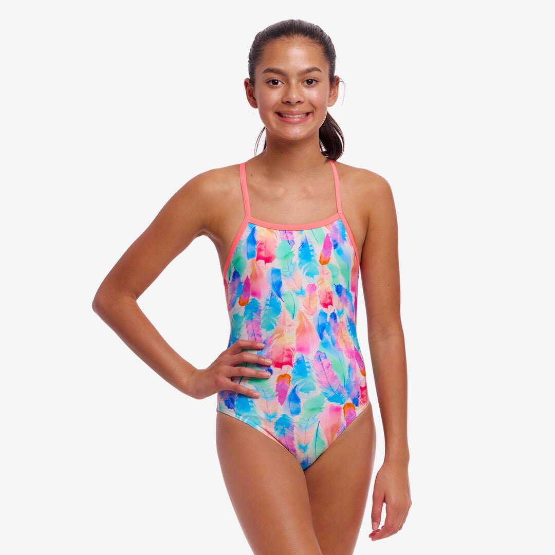 Funkita -  Girl's Tie Me Tight One Piece Swimmers - Tickle Pink