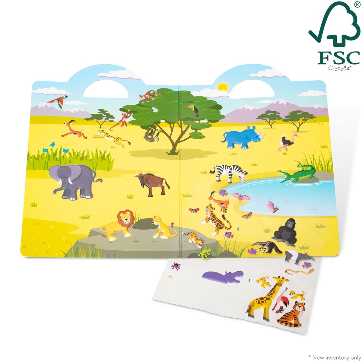 Melissa and Doug - Safari Reusable Puffy Sticker Playset