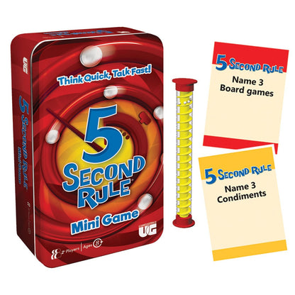 5 Second Rule Board Game in Tin