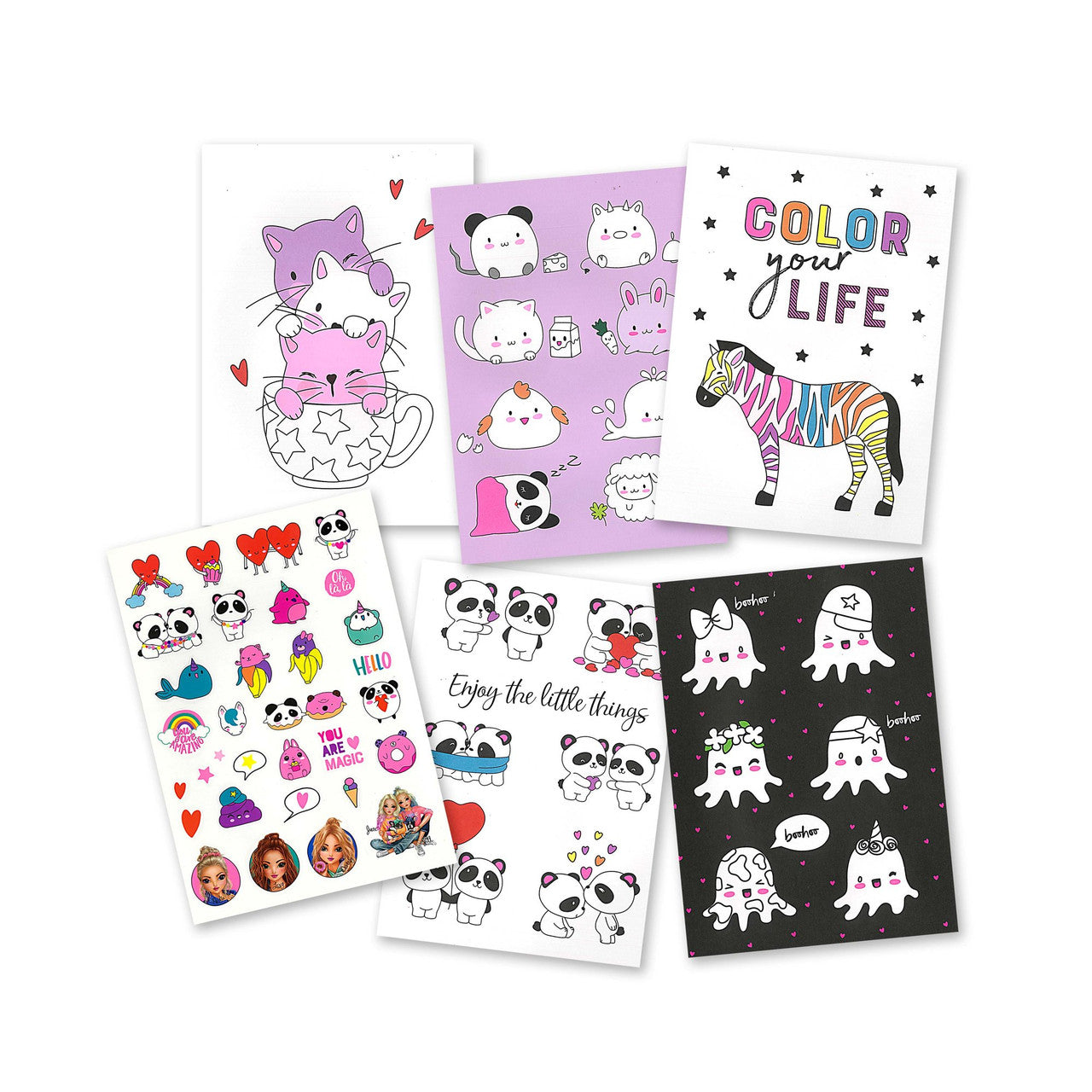 TOPModel - Design Your Top Model Cutie Colouring Book With Felt Pens