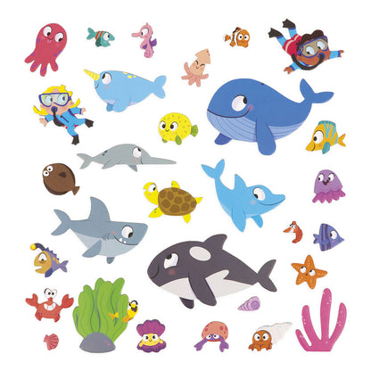 Janod - Seabed Magnetic Story Book - 30 Magnets