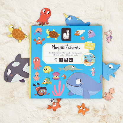 Janod - Seabed Magnetic Story Book - 30 Magnets