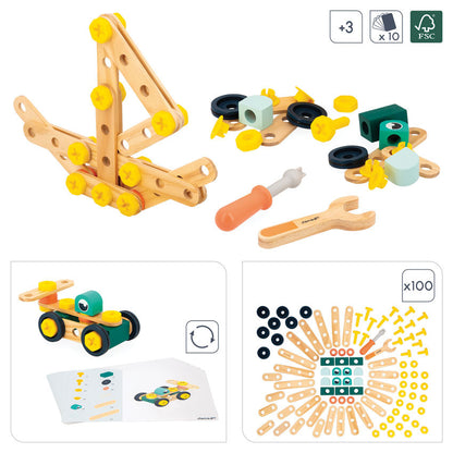 Janod - Bricokids DIY Construction Kit 100pc