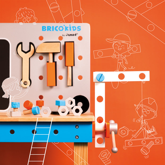 Janod - Bricokids DIY Giant Magnetic Workbench