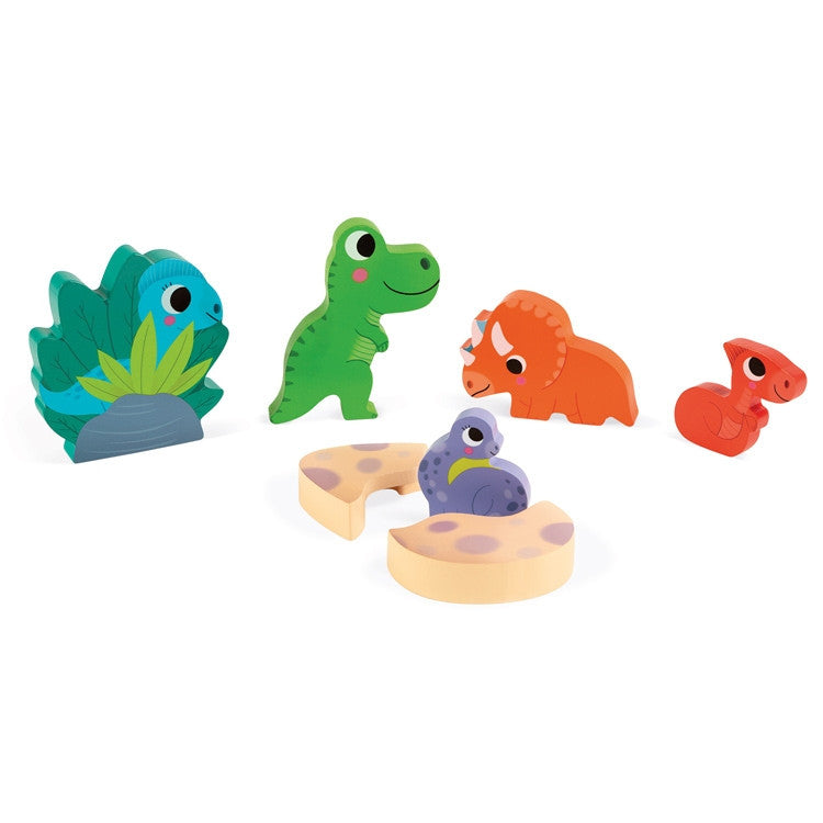 Janod - Hide & Seek Dino Puzzle
