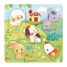 Janod - Tactile Farm Peg Puzzle
