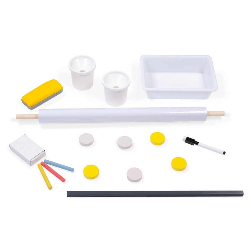 Janod - Height Adjustable Black/White Board Easel - Grey