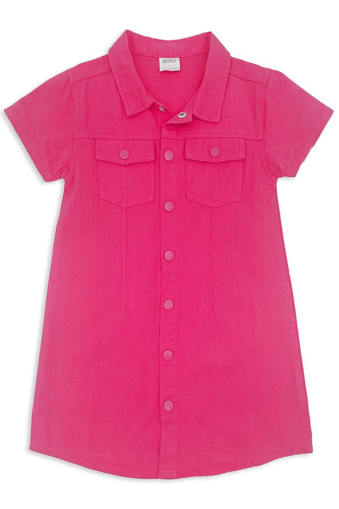 Milky - Pink Denim Dress (sizes 2-7)