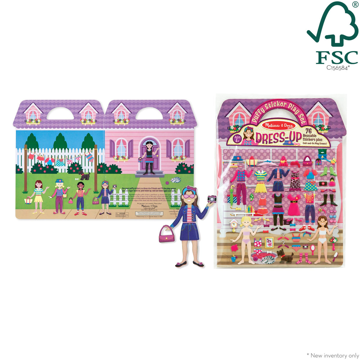 Melissa & Doug - Reusable Puffy Sticker Play Set - Dress Up