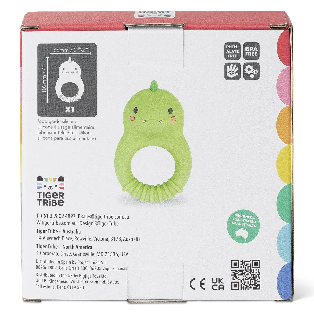 Tiger Tribe - Silicone Teether - Dino