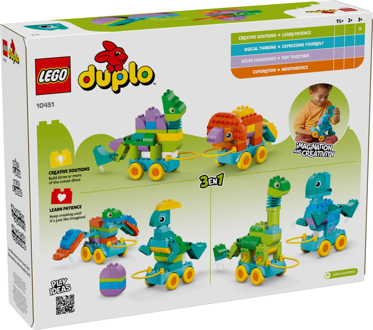 LEGO® DUPLO - 3in1 Dinosaurs on Wheels 10451