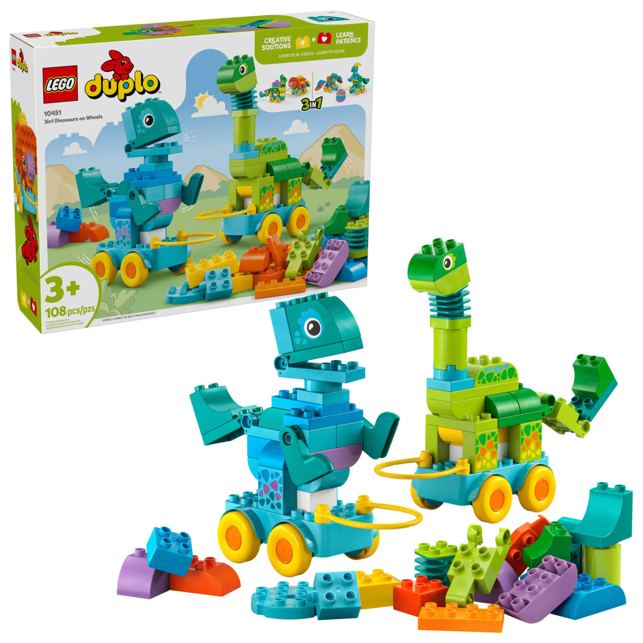 LEGO® DUPLO - 3in1 Dinosaurs on Wheels 10451