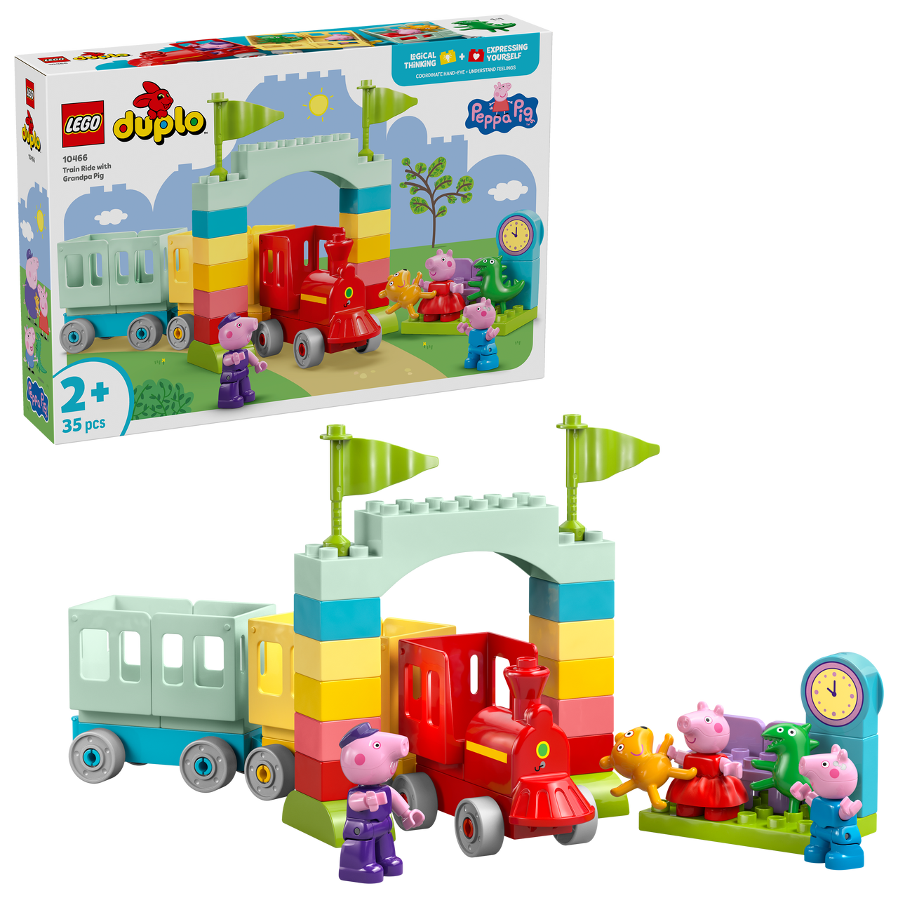 LEGO® DUPLO® Peppa Pig - Train Ride with Grandpa Pig 10466