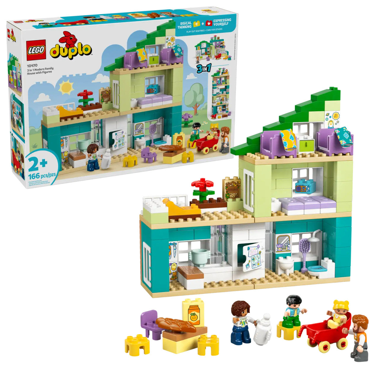 LEGO® DUPLO® - 3 in 1 Modern Family House with Figures 10470
