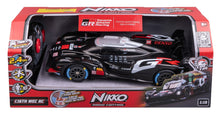 Nikko toy car model in packaging with branding and specifications.