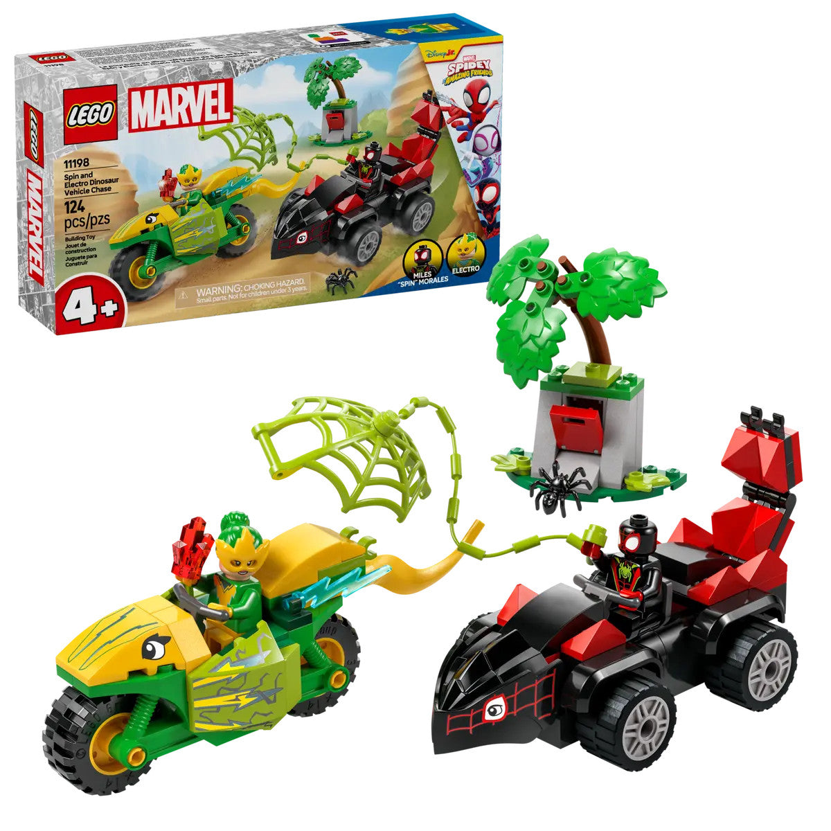 LEGO® Marvel - Spin and Electro Dinosaur Vehicle Chase  11198