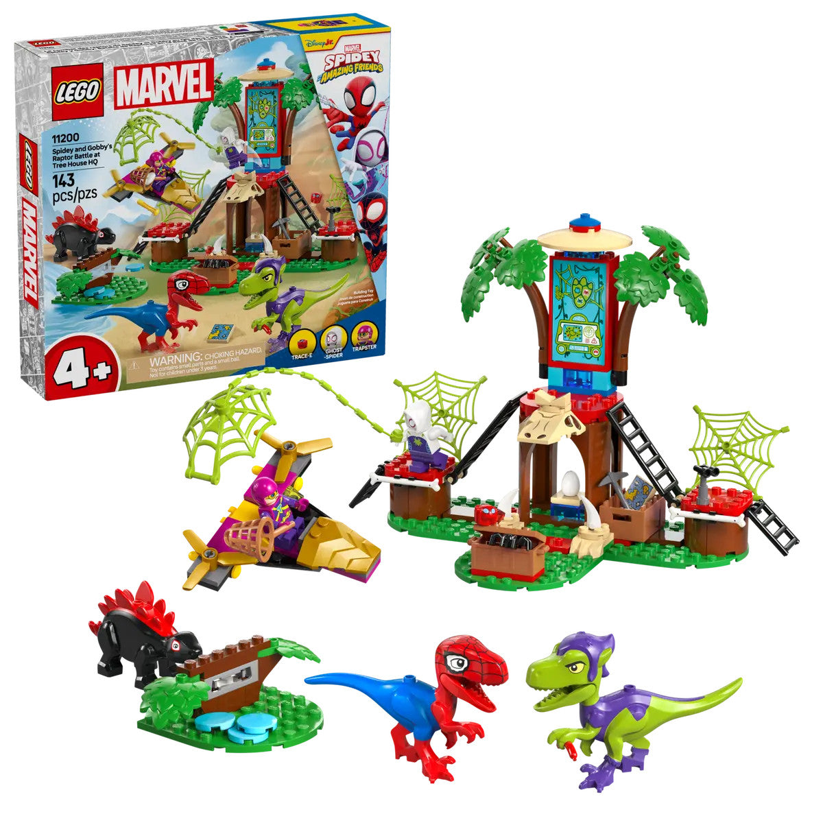 LEGO® Marvel - Spidey and Gobby's Raptor Battle at Tree House 4 HQ  11200