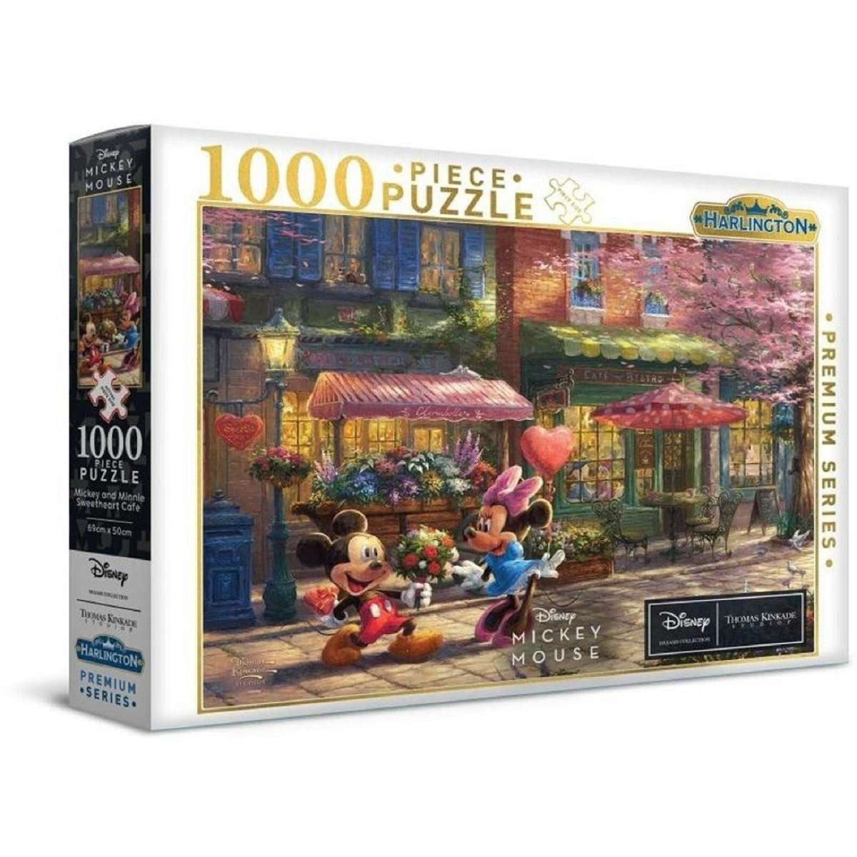 Harlington Thomas Kinkade 1000pc - Disney Mickey & Minnie Sweetheart Cafe Puzzle
