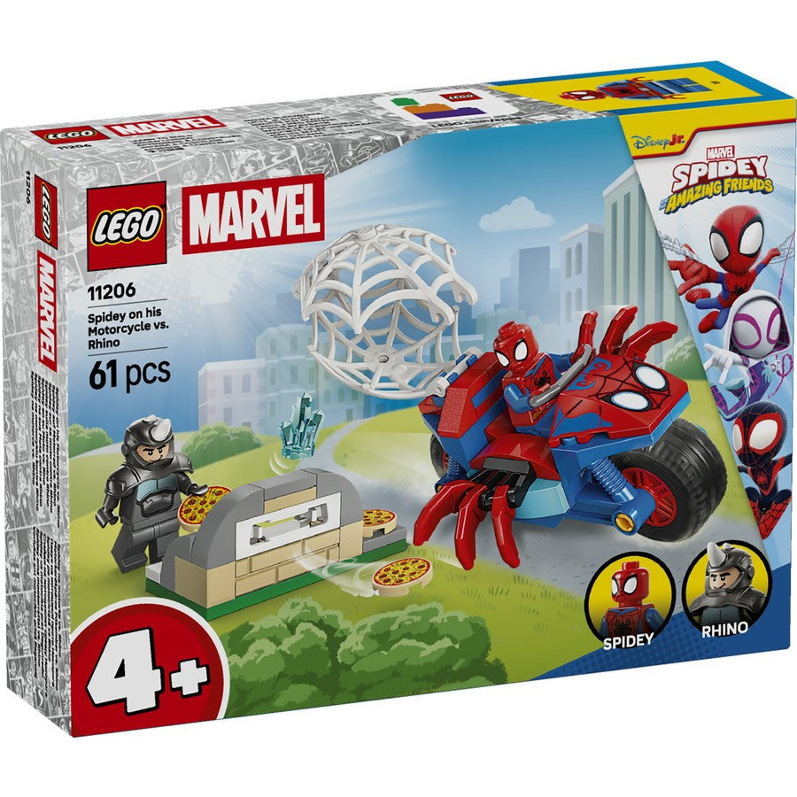 LEGO® Marvel - Spidey on his Motorcycle vs. Rhino 11206