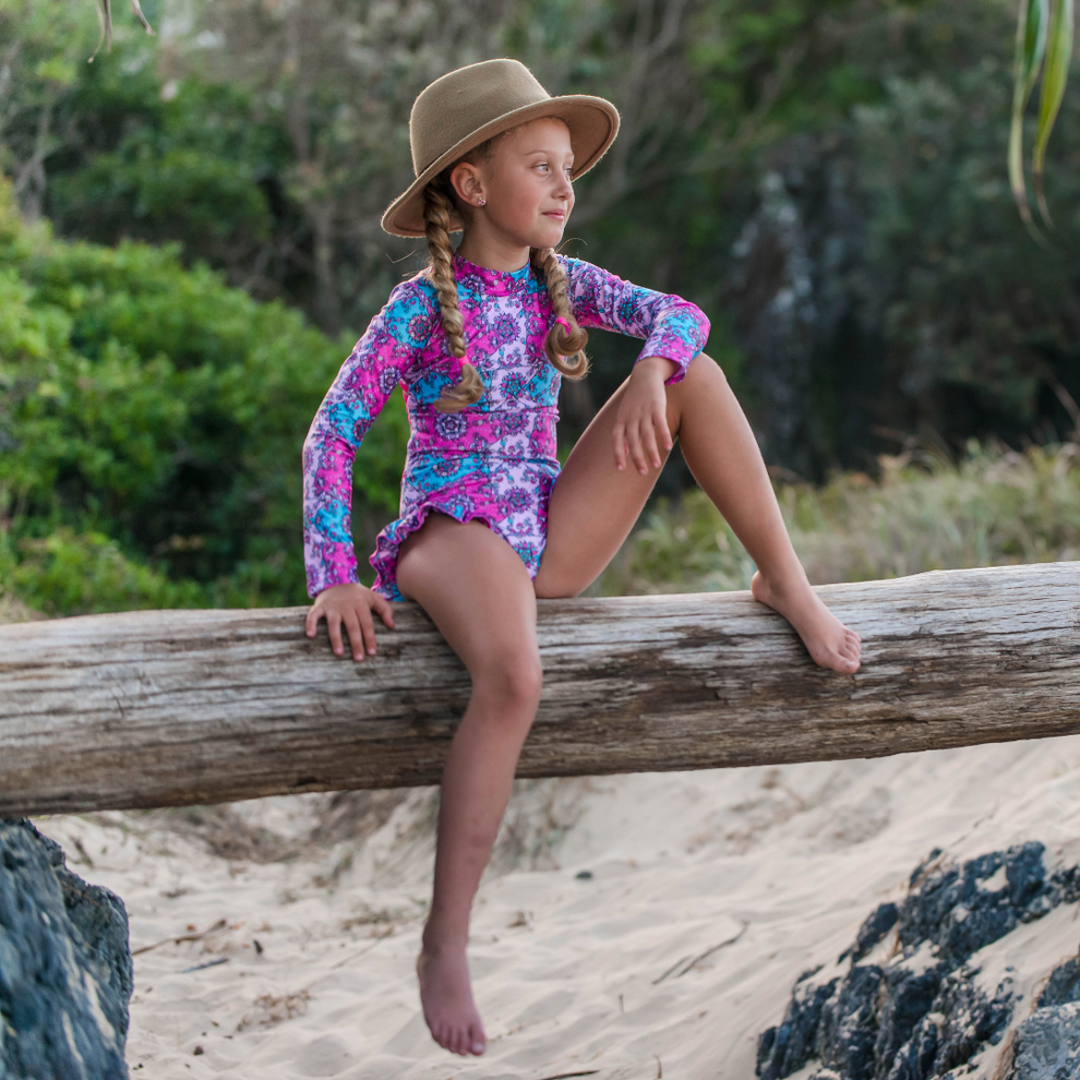 Fernleigh Avenue - Ruby Open Back Girl's One Piece Swimsuit
